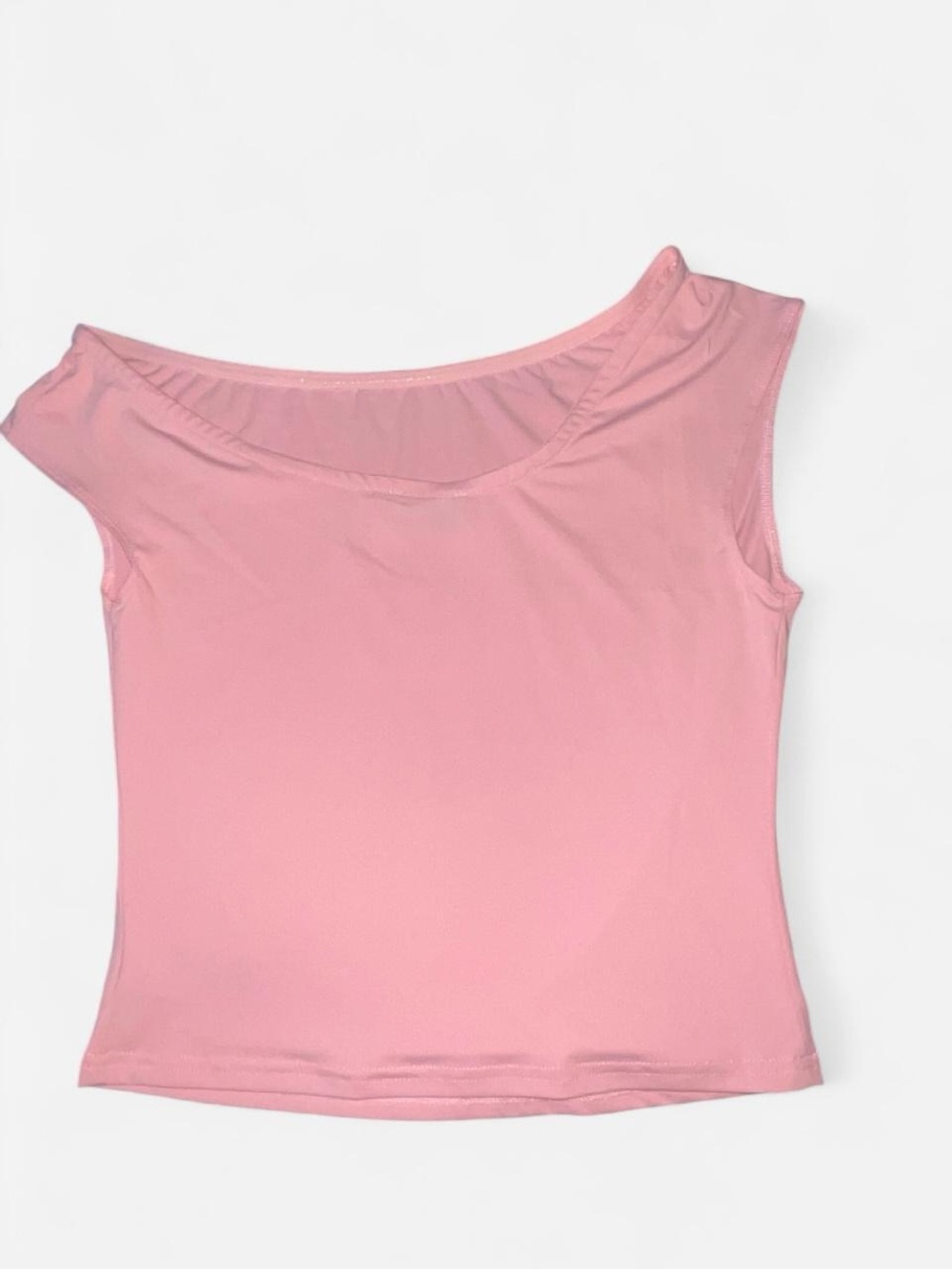 Edikted Pink One-Shoulder Tank Top